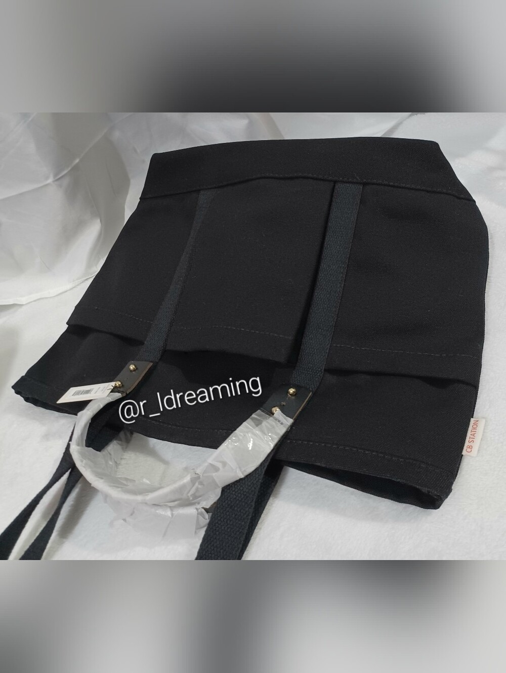 Black Canvascraft Leather-Handled Tote by CB Station One Size - Picture 6 of 11